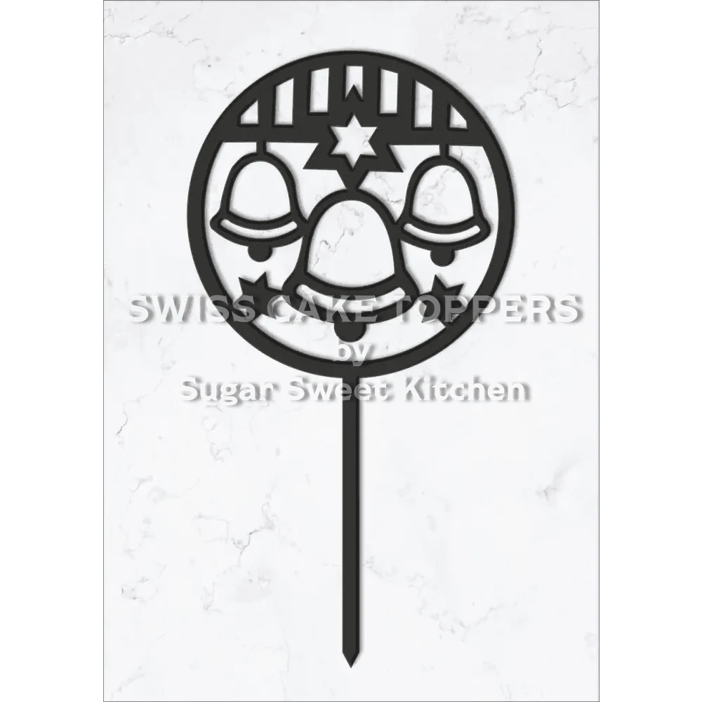 Cake Topper ’Glockenklang’ - Acryl Schwarz - Sugar Sweet Kitchen