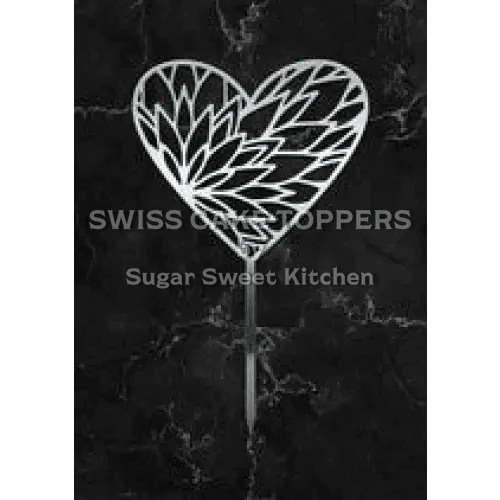Cake Topper ’Golden Heart’ - Acryl Silber - Sugar Sweet Kitchen