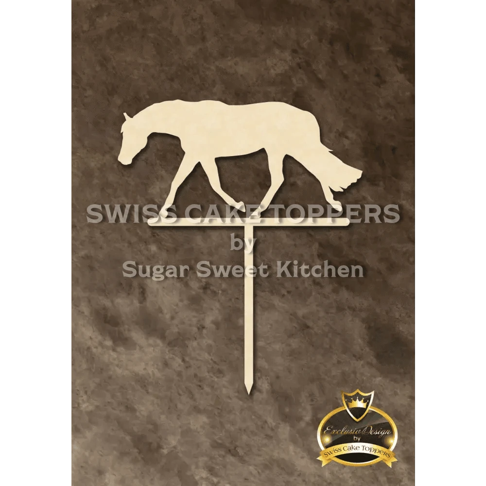 Cake Topper ’Happy Horse’ - Holz - Sugar Sweet Kitchen