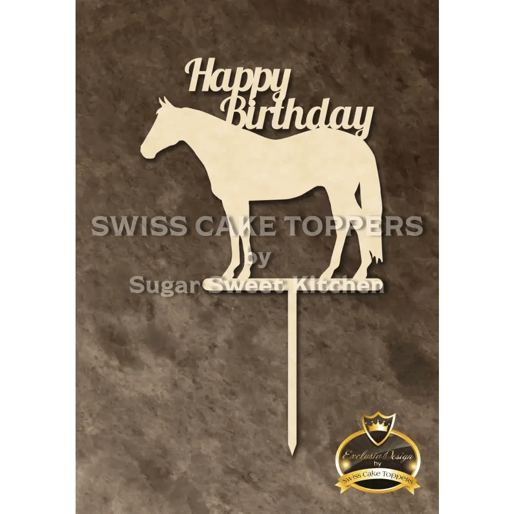 Cake Topper ’Happy Rider’ - Holz - Sugar Sweet Kitchen