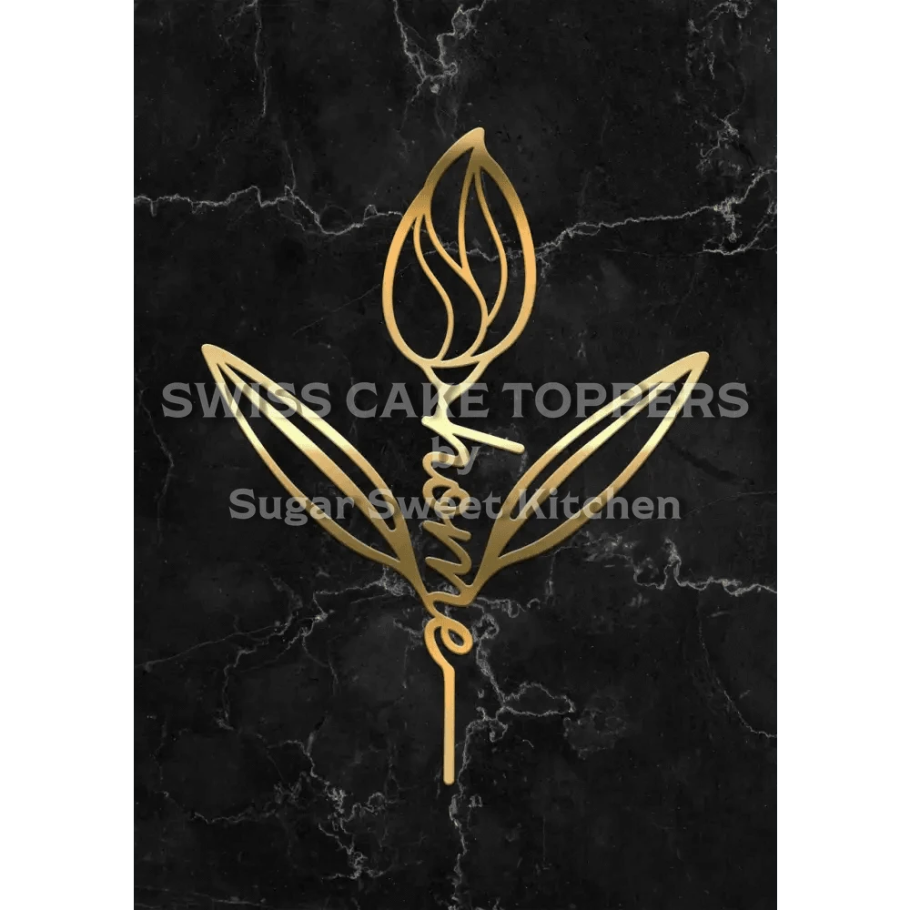 Cake Topper ’Home’ - Acryl Gold - Sugar Sweet Kitchen