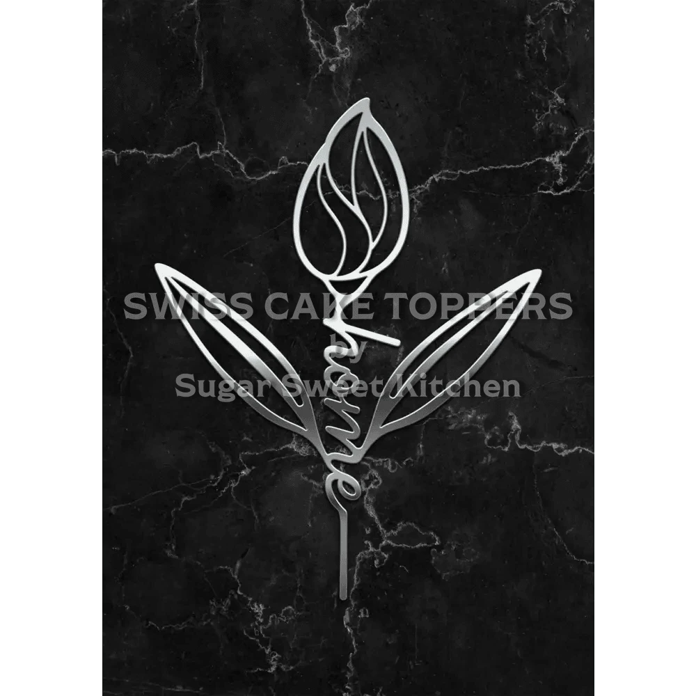 Cake Topper ’Home’ - Acryl Silber - Sugar Sweet Kitchen