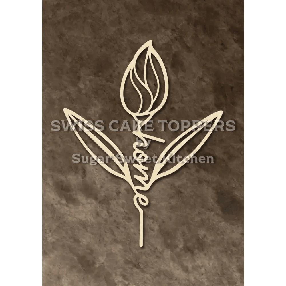 Cake Topper ’Home’ - Holz - Sugar Sweet Kitchen