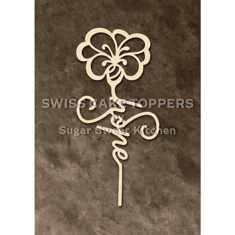 Cake Topper ’Hope’ - Holz - Sugar Sweet Kitchen