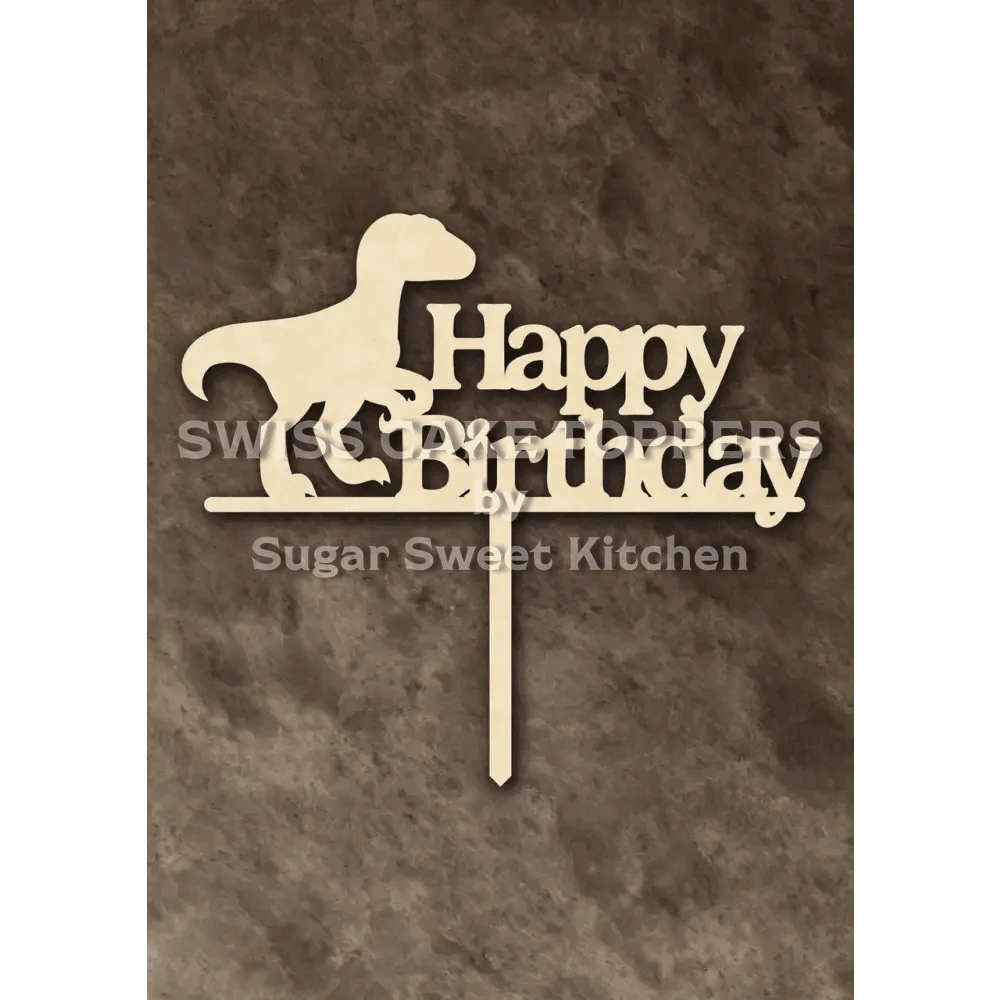 Cake Topper ’Jurrasic Joy’ - Holz - Sugar Sweet Kitchen