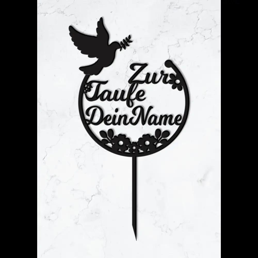Cake Topper ’kleiner Engel’ - Acryl Schwarz - Sugar Sweet Kitchen