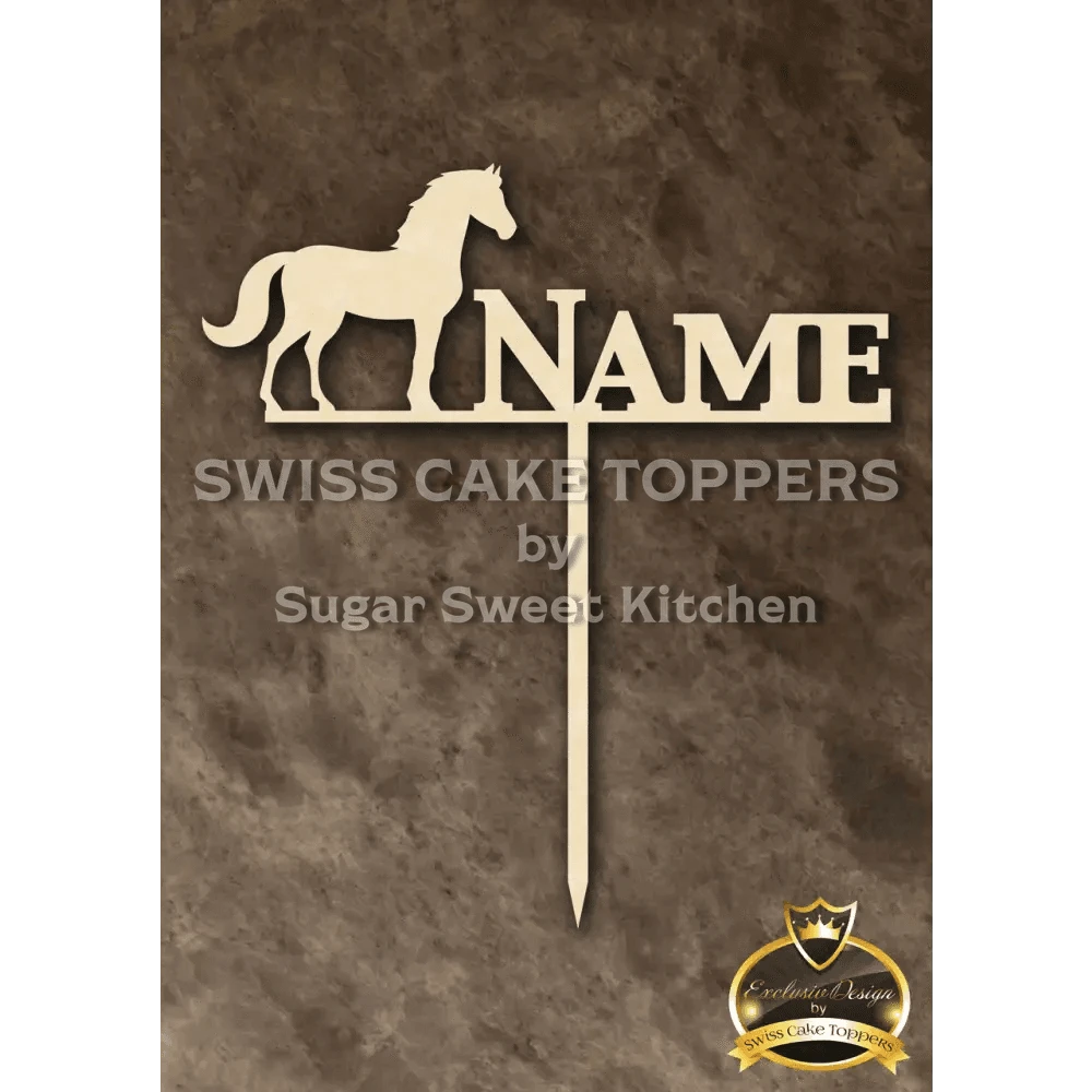 Cake Topper ’kleiner Pferdefreund’ - Holz - Sugar Sweet Kitchen