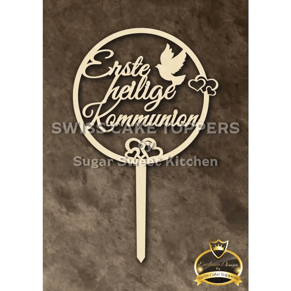 Cake Topper ’Kommunionslicht’ - Holz - Sugar Sweet Kitchen