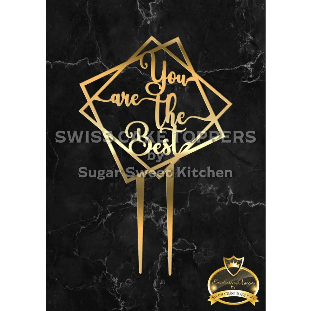 Cake Topper ’Lieblingsmensch’ - Acryl Gold - Sugar Sweet Kitchen