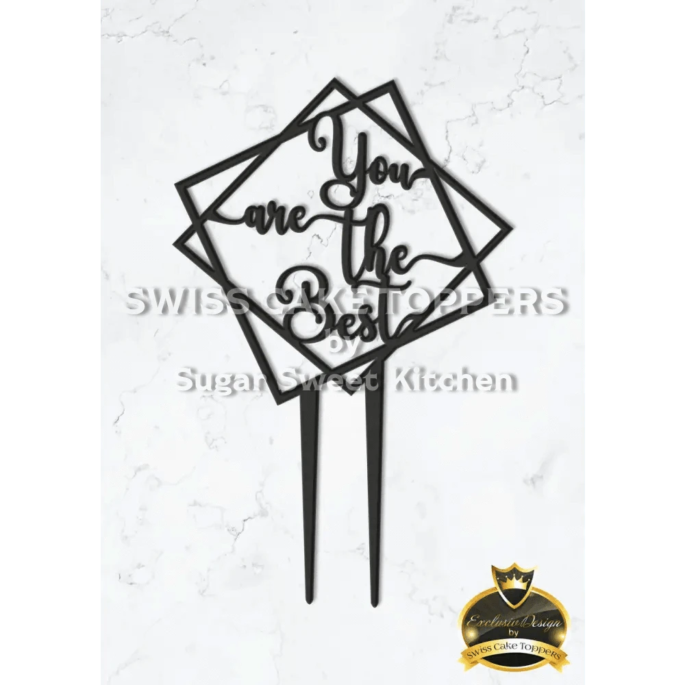 Cake Topper ’Lieblingsmensch’ - Acryl Schwarz - Sugar Sweet Kitchen