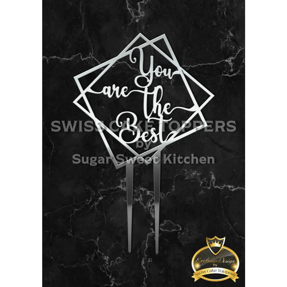 Cake Topper ’Lieblingsmensch’ - Acryl Silber - Sugar Sweet Kitchen