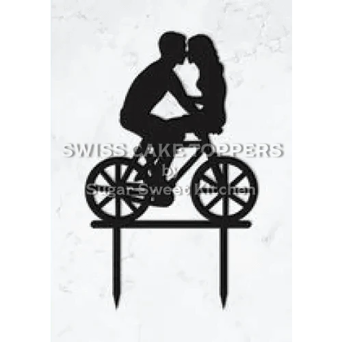 Cake Topper ’Love on Wheels’ - Acryl Schwarz - Sugar Sweet Kitchen