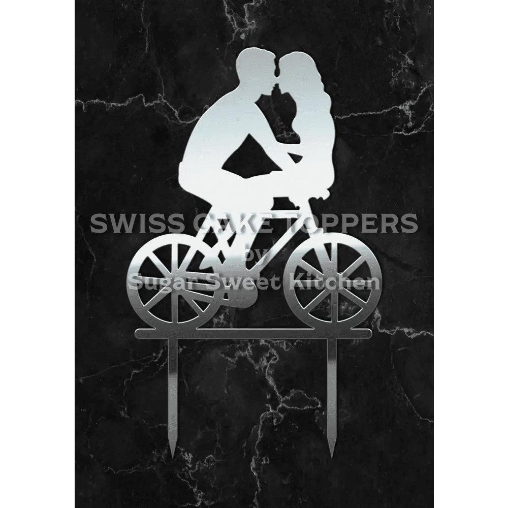 Cake Topper ’Love on Wheels’ - Acryl Silber - Sugar Sweet Kitchen