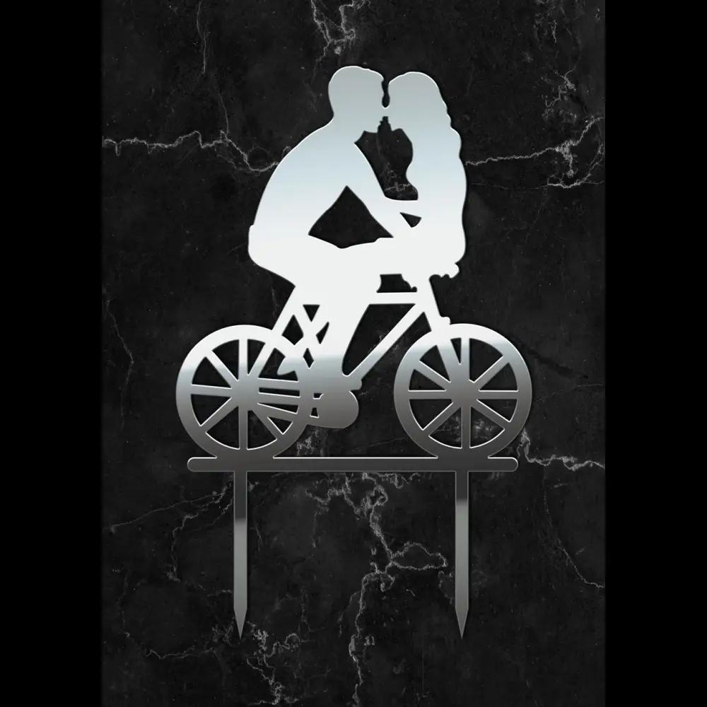 Cake Topper ’Love on Wheels’ - Acryl Silber - Sugar Sweet Kitchen