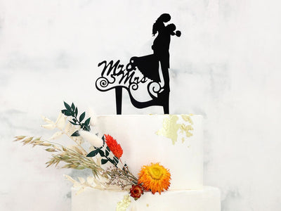 CM Cake Topper « Mr & Mrs » noir