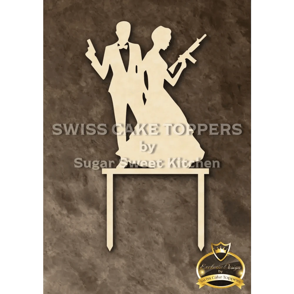 Cake Topper ’Mr. & Mrs. Smith’ - Holz - Sugar Sweet Kitchen