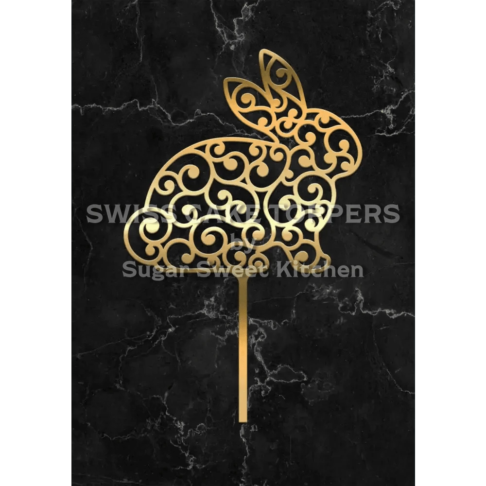 Cake Topper ’Osterfreude’ - Acryl Gold - Sugar Sweet Kitchen