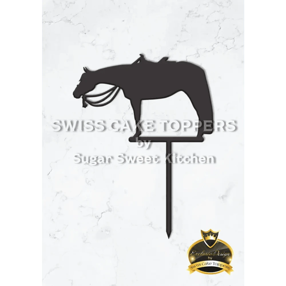 Cake Topper ’Pleasure Horse’ - Acryl Schwarz - Sugar Sweet Kitchen