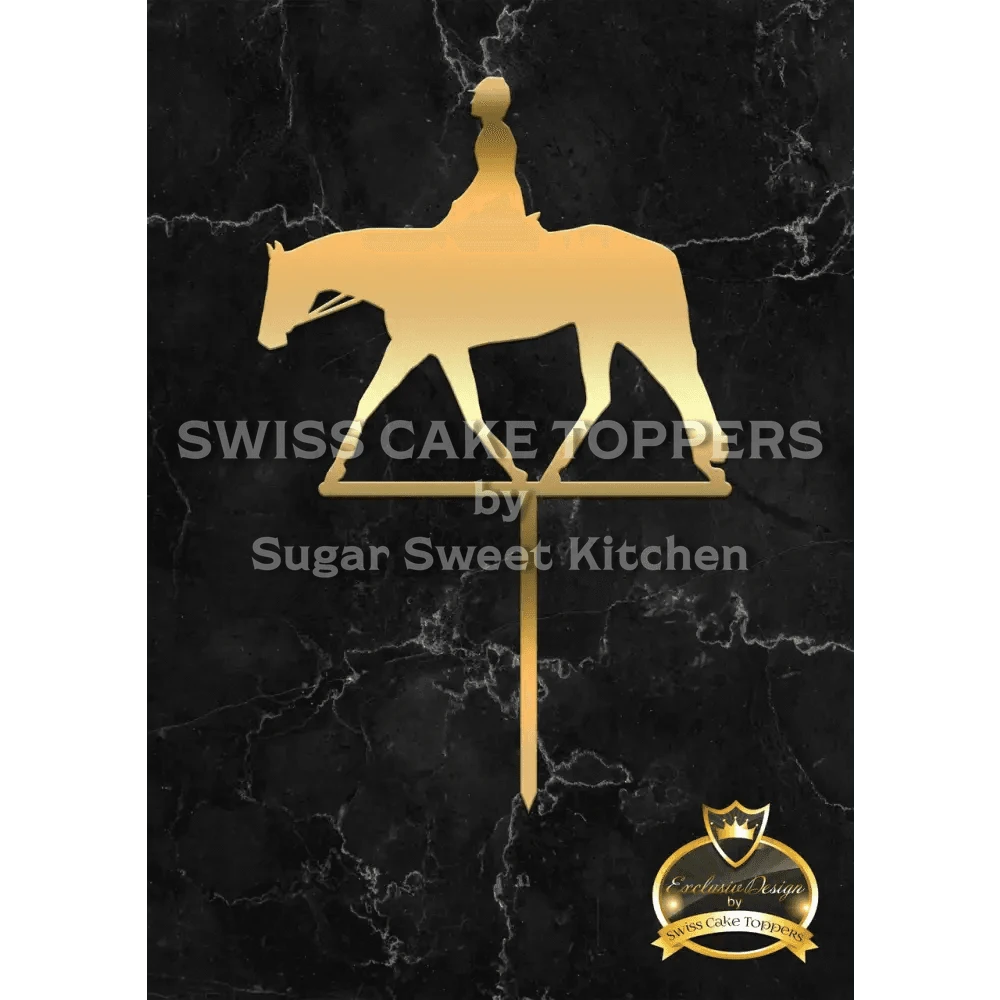 Cake Topper ’Riders Dream’ - Acryl Gold - Sugar Sweet Kitchen