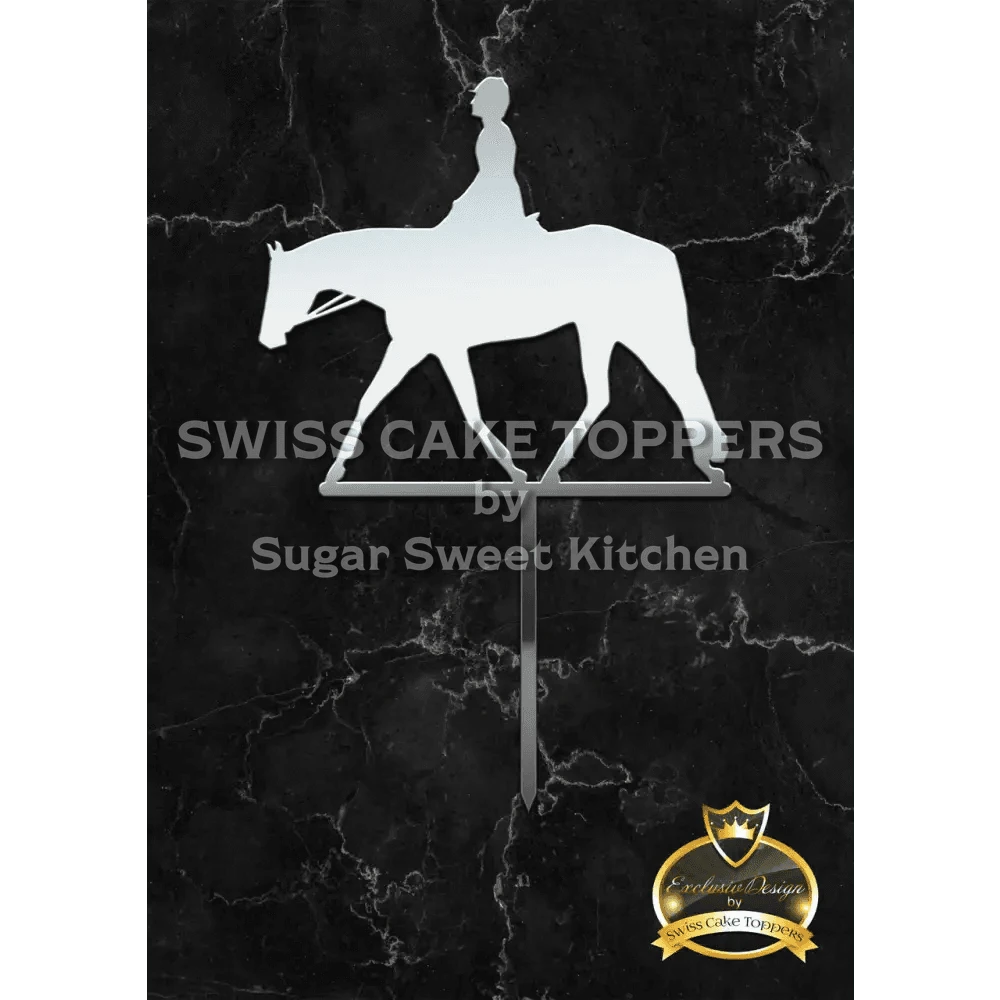 Cake Topper ’Riders Dream’ - Acryl Silber - Sugar Sweet Kitchen