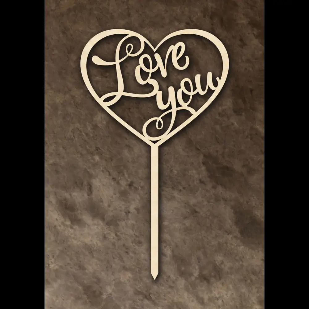 Cake Topper ’Romantik’ - Holz - Sugar Sweet Kitchen