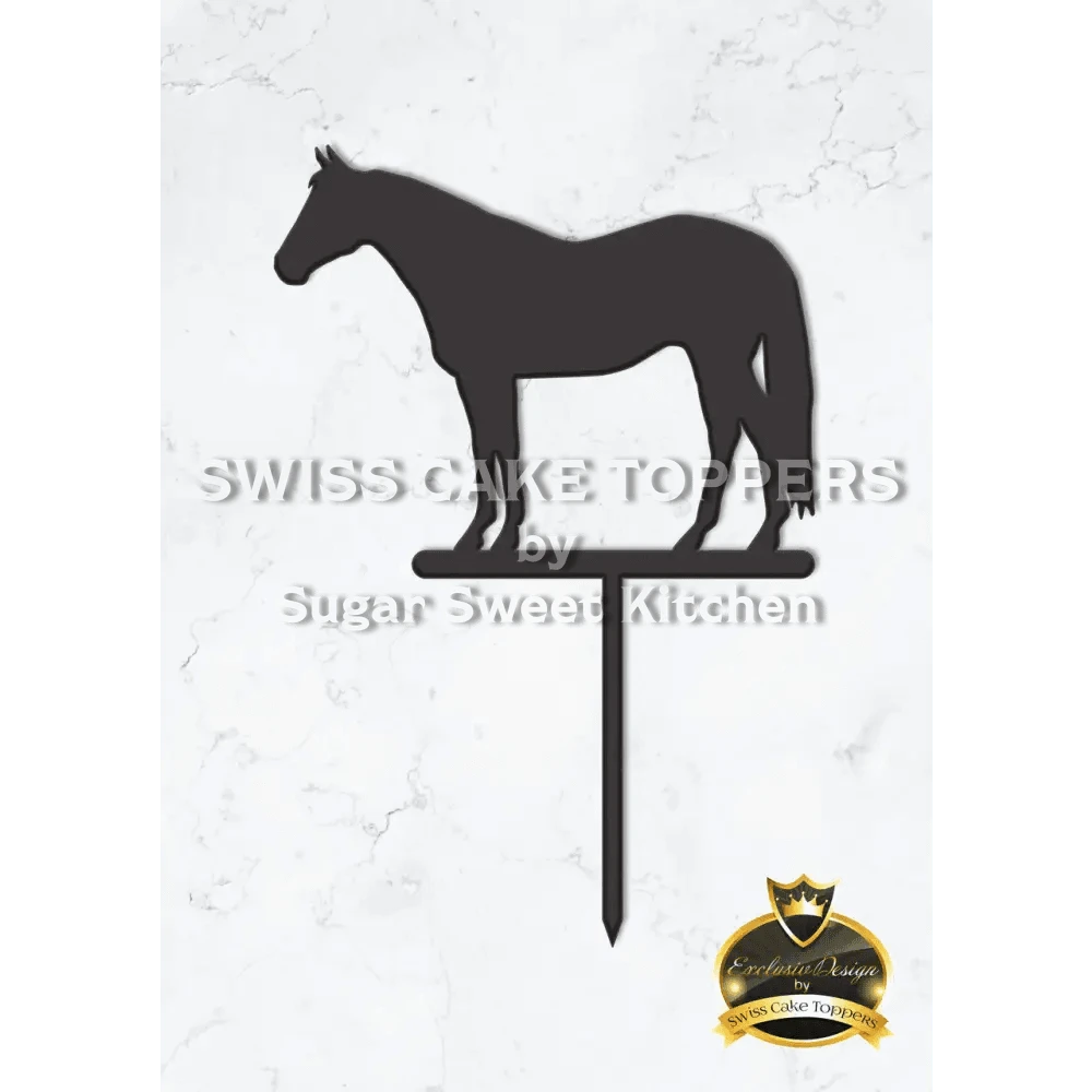 Cake Topper ’Royal Horse’ - Acryl Schwarz - Sugar Sweet Kitchen