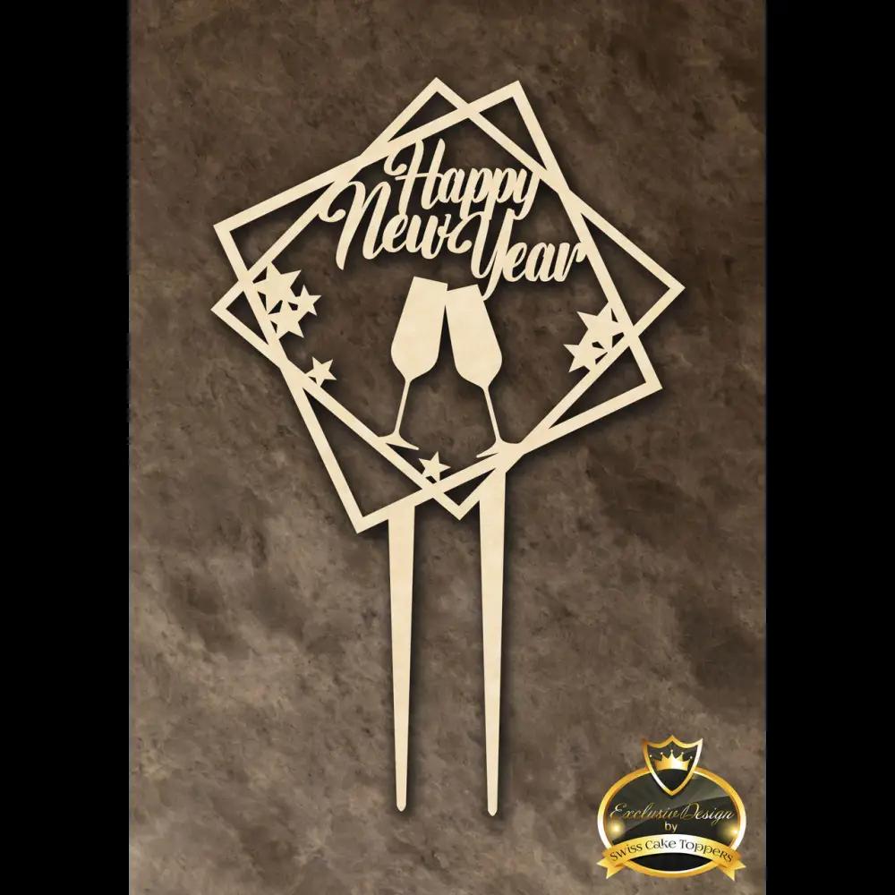 Cake Topper ’Silvestermagie’ - Holz - Sugar Sweet Kitchen