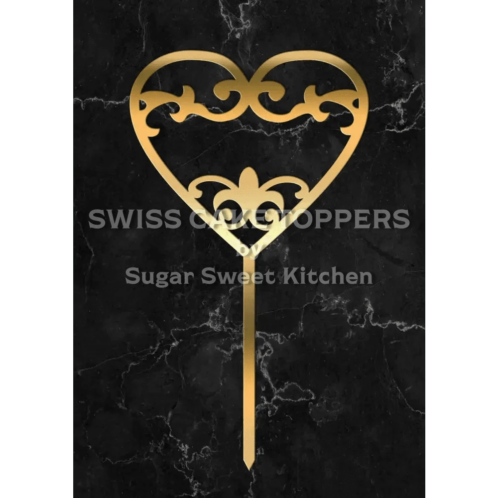 Cake Topper ’Sweetheart’ - Acryl Gold - Sugar Sweet Kitchen