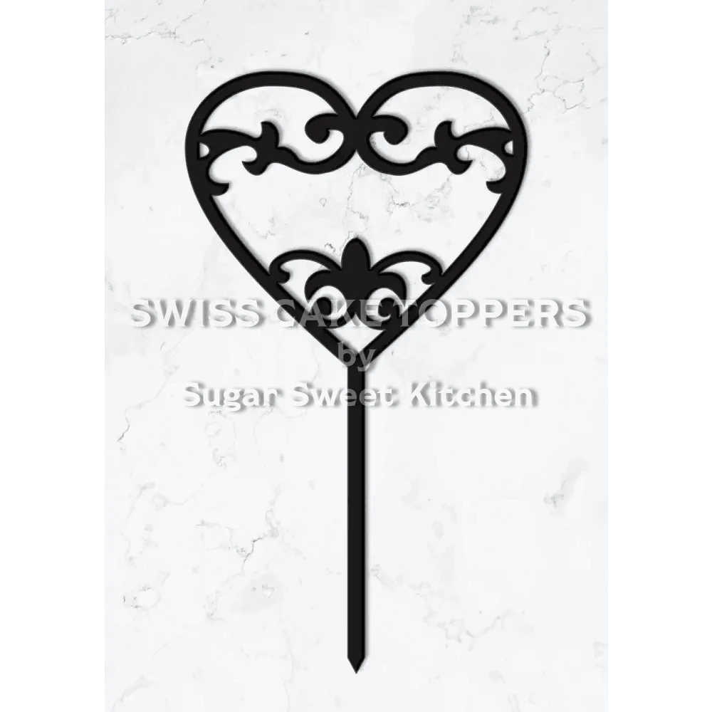 Cake Topper ’Sweetheart’ - Acryl Schwarz - Sugar Sweet Kitchen