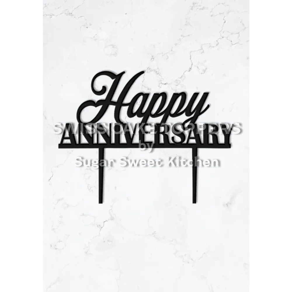 Cake Topper ’Together Forever’ - Acryl Schwarz - Sugar Sweet Kitchen