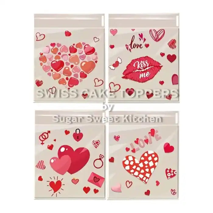 Cellophanbeutel mit versch. Sujets / 10Stk. - Verpackungen Sugar Sweet Kitchen