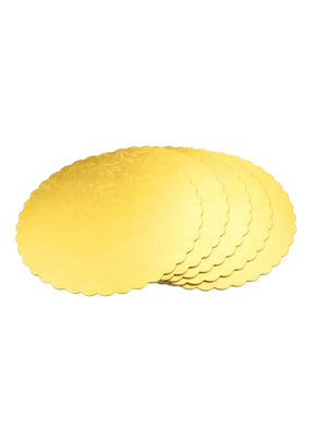 CM Cakeboard rund, 22cm, gold / 5Stk.