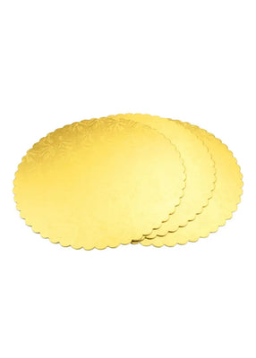 CM Cakeboard rund, 28cm, gold / 3Stk.