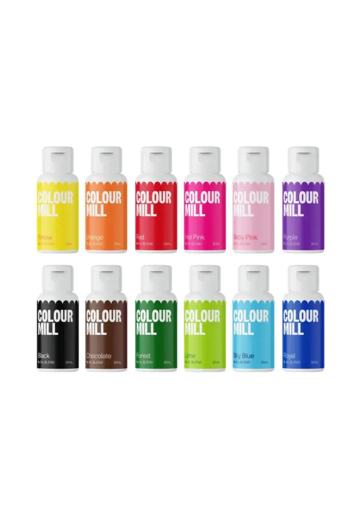 Colour Mill Oil Blend Kickstarter-Set / 12 Stk. - Lebensmittelfarben Sugar Sweet Kitchen