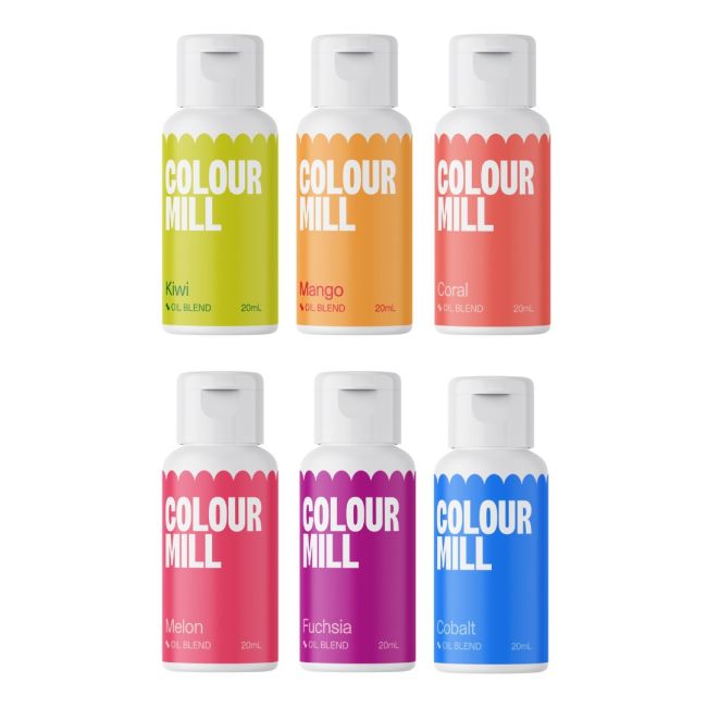 Colour Mill Oil Blend Tropical-Set / 6 Stk. - Lebensmittelfarben Sugar Sweet Kitchen