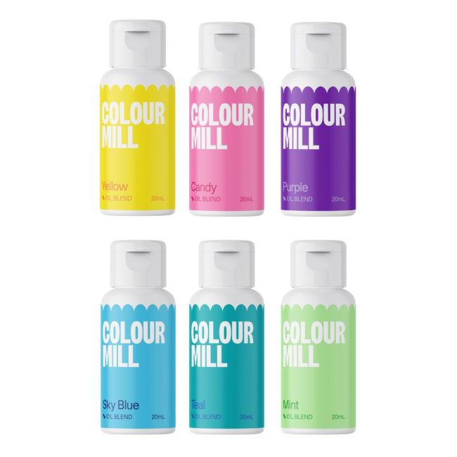 Colour Mill Oil Pool Party-Set / 6 Stk. - Lebensmittelfarben Sugar Sweet Kitchen
