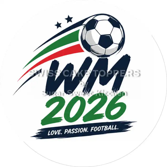 Cooler Fussball WM -Tortenaufleger2 - personalisierbar - Fondant- Torten- & Cupcakeaufleger Sugar Sweet Kitchen