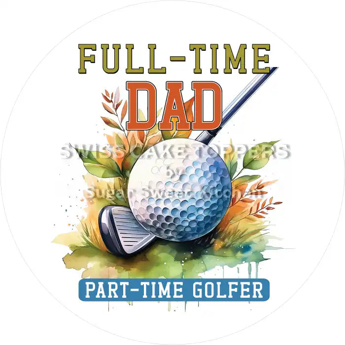 Cooler Golf-Tortenaufleger1 - personalisierbar - Fondant- Torten- & Cupcakeaufleger Sugar Sweet Kitchen