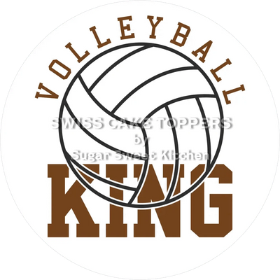 Cooler Volleyball-Tortenaufleger12 -  personalisierbar