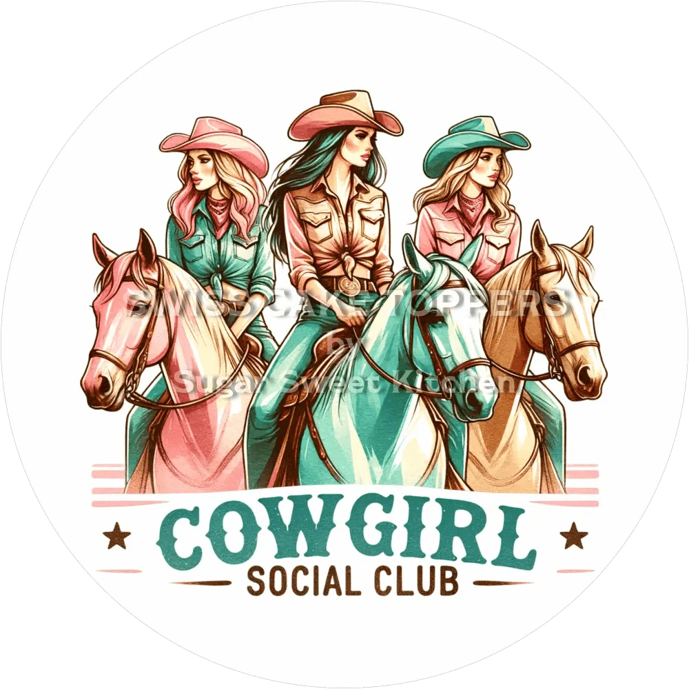 Cowgirl Western-Tortenaufleger2 - personalisierbar - Fondant- Torten- & Cupcakeaufleger Sugar Sweet Kitchen
