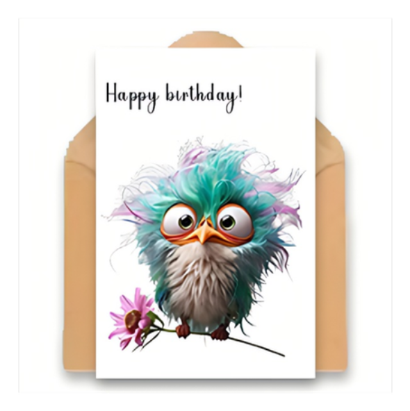 Crazy Bird Geburtstagskarte mit Umschlag1 / 1Stk. - Karten Sugar Sweet Kitchen