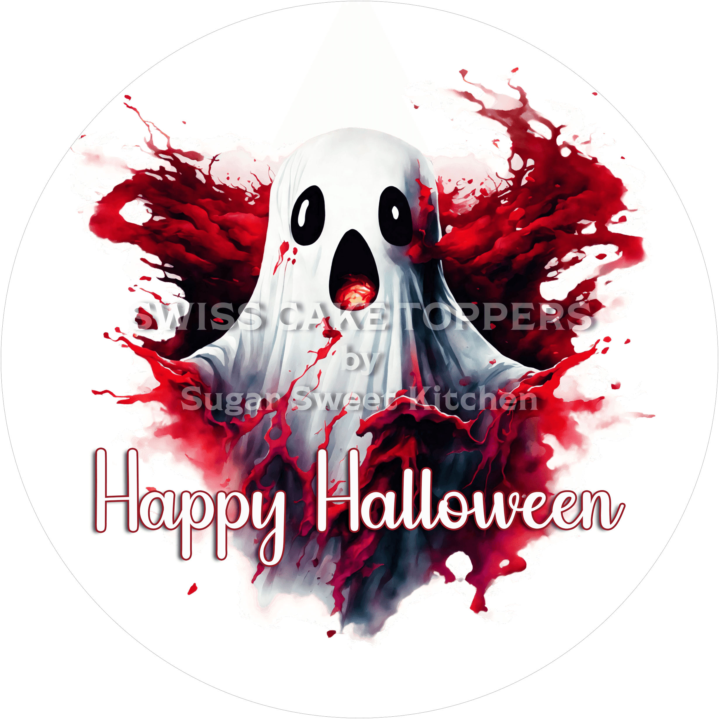 Creepy Halloween-Tortenaufleger11 - personalisierbar - Fondant- Torten- & Cupcakeaufleger Sugar Sweet Kitchen