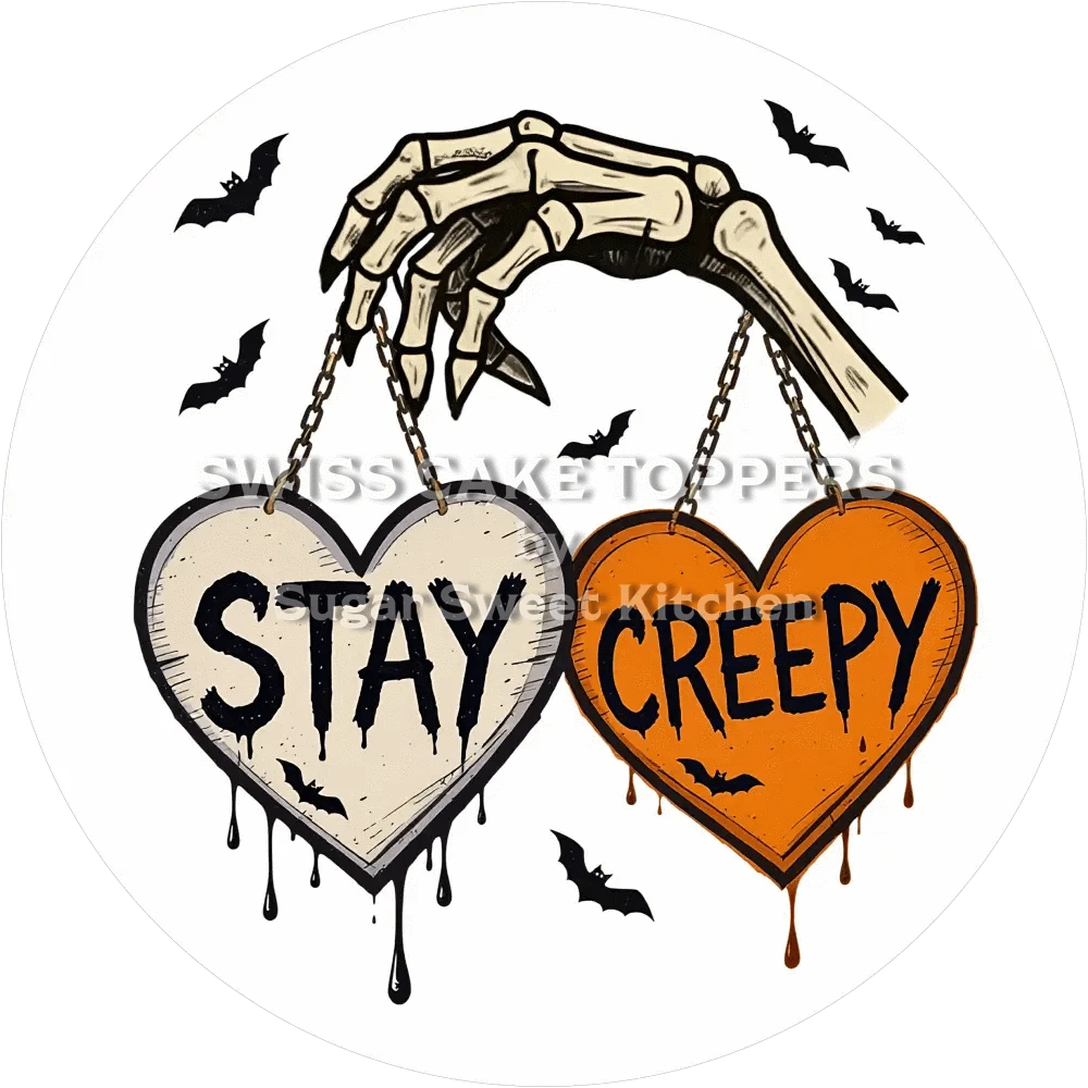 Creepy-Tortenaufleger27- personalisierbar - Fondant- Torten- & Cupcakeaufleger Sugar Sweet Kitchen