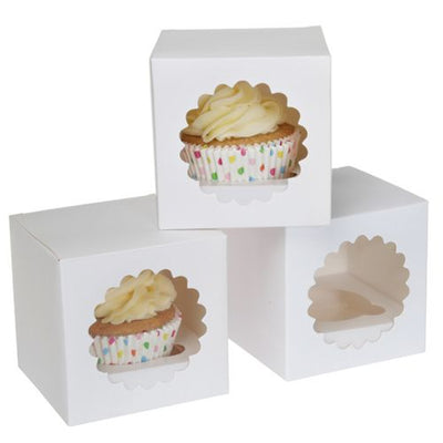 Cupcake-Box weiss, für 1 Cupcake / 2Stk.