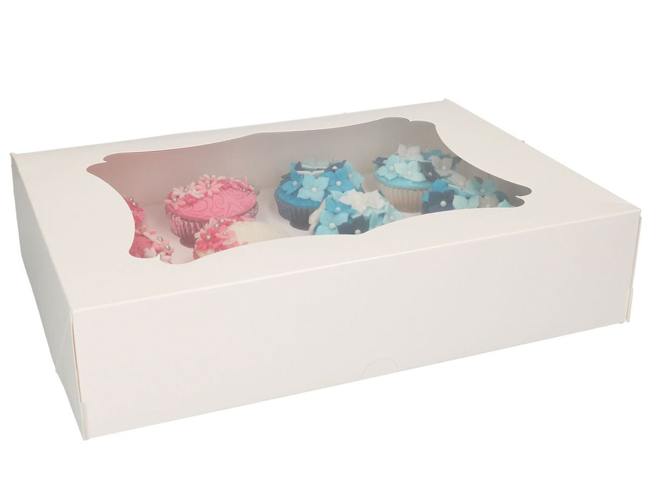 Cupcake-Box weiss für 12/24 Cupcakes FC / 1Stk. - Verpackungen Sugar Sweet Kitchen