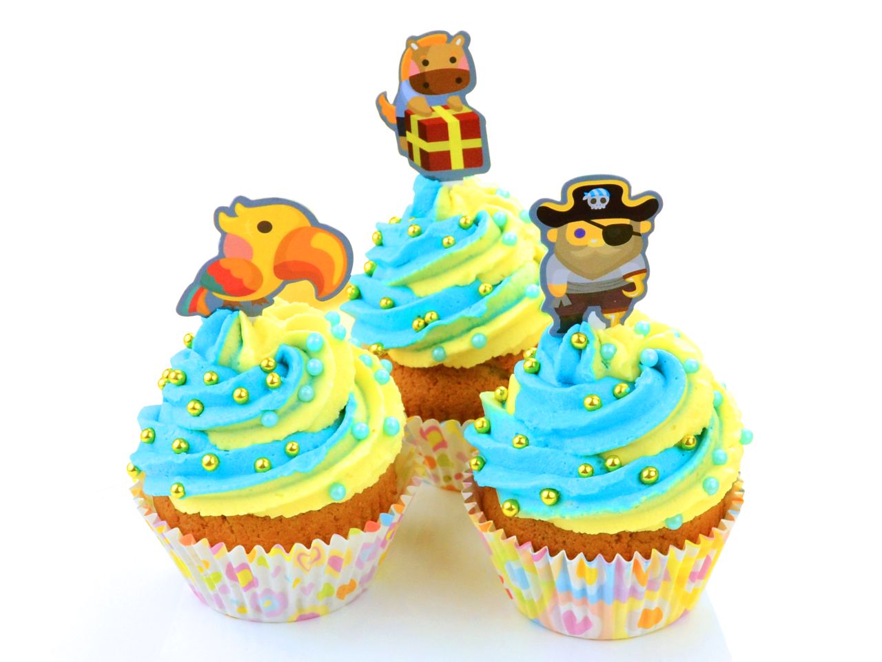 Cupcake Dekor-Set ’Piraten’ / 36tlg. - Dekorationen nicht essbar Sugar Sweet Kitchen