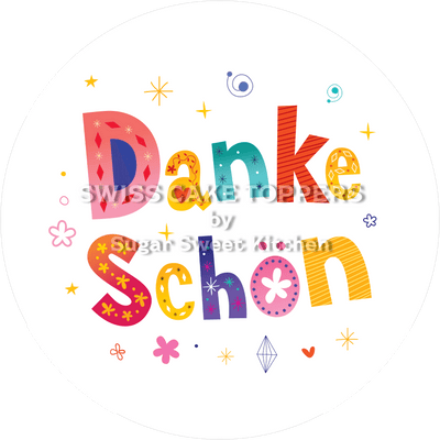 Dankeschön-Tortenaufleger - personalisierbar