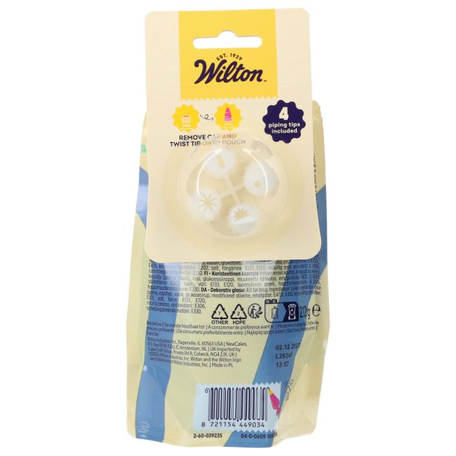 Dekocreme blau gebrauchsfertig Wilton / 212g - Glasuren Sugar Sweet Kitchen