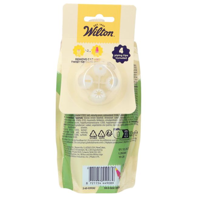 Dekocreme grün gebrauchsfertig Wilton / 212g - Glasuren Sugar Sweet Kitchen