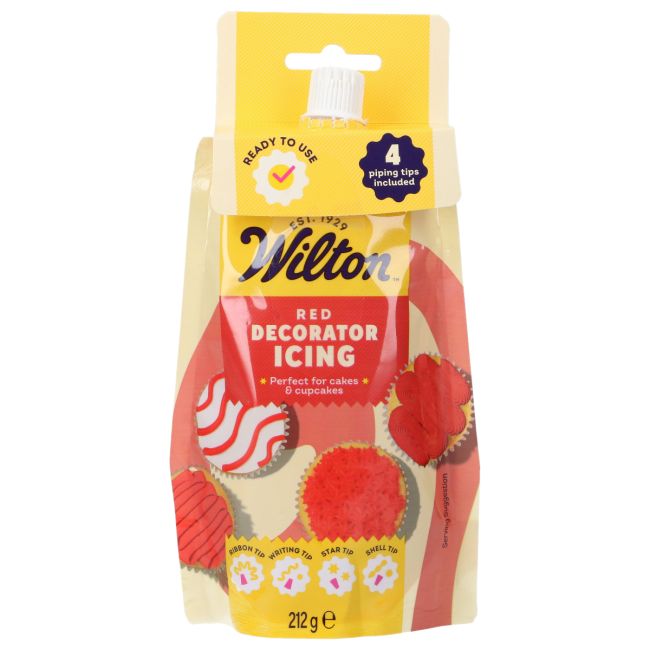 Dekocreme rot gebrauchsfertig Wilton / 212g - Glasuren Sugar Sweet Kitchen